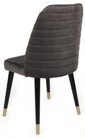 Zestaw krzeseł do jadalni Hugo Anthracite and Black, 4 szt.