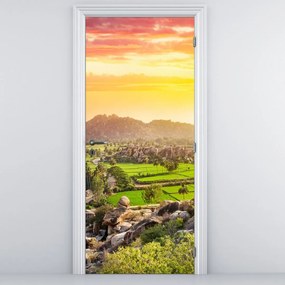 Fototapeta na drzwi - Hampi, dolina w Indiach (95x205cm)