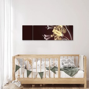 Obraz - Świecące kwiaty (170x50 cm)