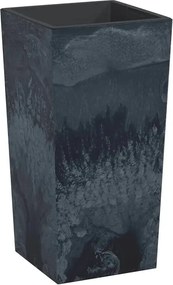 Antracytowa wysoka donica ogrodowa stylizowana na beton S7-N51