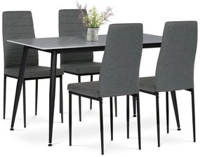 Zestaw jadalniany Marmur z ceramicznym blatem i 4krzesła, szary