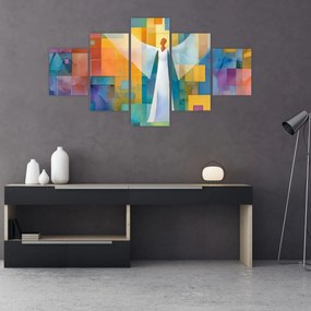 Obraz - Geometryczny anioł (125x70 cm)