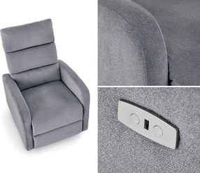 Fotel masujący i rozkładany elektrycznie Carinio Halmar