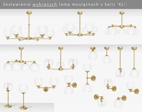 Niska złota lampa sufitowa z mosiądzu KLT-S1K