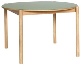 Okrągły stół z litego drewna dębowego ø 115 cm Oblique – Hübsch