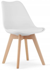 Zestaw stół z krzesłami: stół prostokątny 120x80 dąb sonoma + 4 krzesła MARK białe