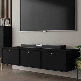 Szafka RTV wisząca TORINO 180 cm do Salonu pod Telewizor - Grafit