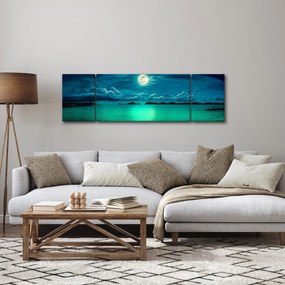 Obraz - Księżyc w pełni nad powierzchnią (170x50 cm)