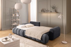 Narożnik Lutario Mini z funkcją spania lewostronny - szary szenil Vibe 95