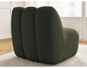 Zielony fotel z materiału bouclé Janissaire – Bobochic Paris