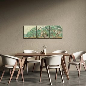 Obraz - Vincent van Gogh, The Olive Orchard, reprodukcje (z zegarem) (90x30 cm)