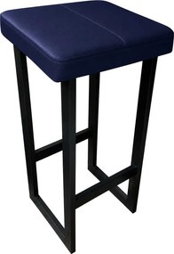 Hoker ALEX krzesło barowe tkanina Eko-skóra podstawa metalowa : Kolor Stelaża - Czarny , Kolor tkaniny - EKO-SKÓRA - 4D, Typ tkaniny - Eko-skóra , Wysokość - 75 cm
