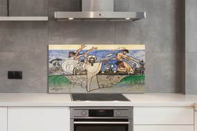 Szklany Panel Jezus nad Jeziorem - Szkic