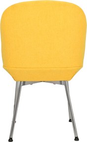 Żółte chromowane krzesło minimalistyczne R2-R10