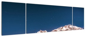 Obraz gór i nocnego nieba (170x50 cm)