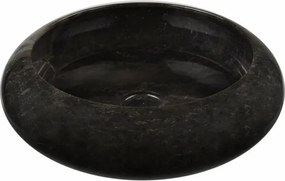 DIVERO Umywalka nablatowa z naturalnego kamienia Black