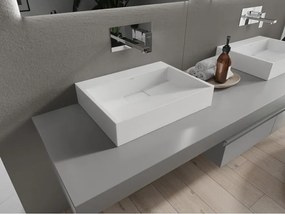 Mexen Ava umywalka nablatowa z konglomeratu B/O 50 x 38 cm, biała - 23015000