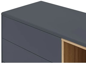 Ciemnoszara wysoka komoda 180x76 cm Corvo – Teulat