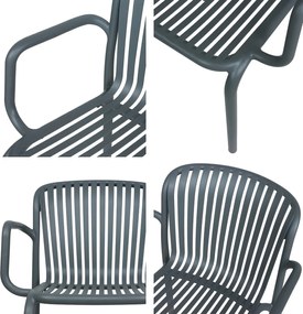 Plastikowe krzesło do ogrodu Brene, z podłokietnikami