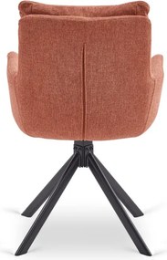 Krzesło Tapicerowane Obrotowe do Salonu PAUL Rude Nowoczesne
