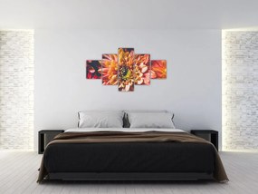 Obraz - Chryzantemy (125x70 cm)