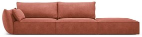 Czerwony szezlong (lewostronny) Vanda – Mazzini Sofas