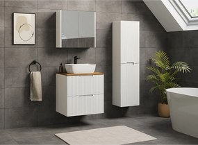 VENA Szafka łazienkowa ryflowana pod umywalkę 46 x 60 x 57 biała