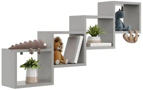 Szara nowoczesna półka wisząca N2-C49