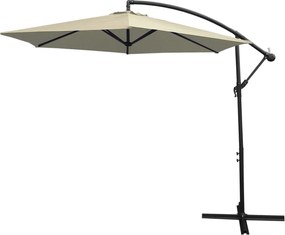 Kremowy parasol wspornikowy