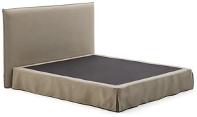 Szarobrązowe tapicerowane łóżko dwuosobowe 180x200 cm Jaira – Kave Home