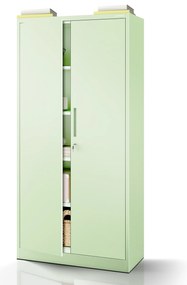 Szafa biurowa JAN, 900 x 1850 x 400 mm, Fresh Style: pastelowy zielony