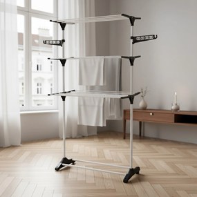 Pionowa suszarka na pranie z miejscem na wieszaki, 160 cm, ALTO