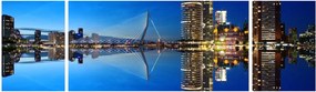 Zdjęcie - Rotterdam nocą (170x50 cm)