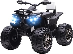 HOMCOM Elektryczny quad dla dzieci, prędkość 3-8 km/h, czas jazdy 45 min, reflektor LED, odtwarzacz muzyczny USB, dla dzieci 3-5 lat | Aosom PL