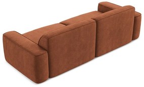 Sofa z tkaniny szenilowej w kolorze terakoty 244 cm Omao – Makamii