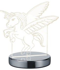 Lampa stołowa LED w kolorze błyszczącego srebra (wys. 17 cm) Karo – Reality