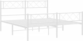 Białe industrialne metalowe łóżko 120x200 cm R5-R50