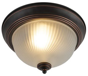 Klasyczna lampa sufitowa brązowa opal - Classico