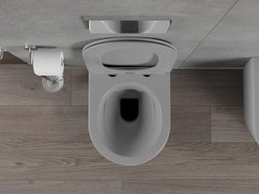 Mexen Rico miska wc Rimless z deską wolnoopadającą slim, duroplast, szara jasna mat - 30724061