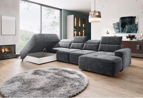 Narożnik COLOMBO XL Lewostronny z elektryczną regulacją siedziska w tkaninie PALLADIUM 16 WERSAL