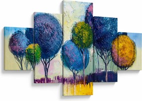 Obraz drzew kopułowych, obraz olejny (125x70 cm)