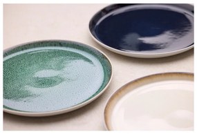 Biało-zielony kamionkowy talerz ø 27 cm Gastro White/Green – Bitz