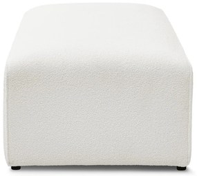 Biały podnóżek modułowy z materiału bouclé Megeve – Bobochic Paris