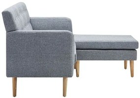 Tapicerowana pikowana sofa Kova 2L - jasny szary