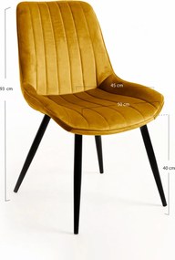 Zestaw 4 Krzese Lene Aksamitne