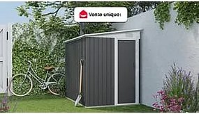 Schowek ogrodowy przyścienny z metalu/ocynkowanej stali antracytowy 3,15 m² - DAXTON