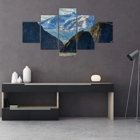 Obraz krajobrazu z górami (125x70 cm)