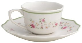 Białe porcelanowe filiżanki zestaw 2 szt. na espresso 90 ml Nonna Rosa – Brandani