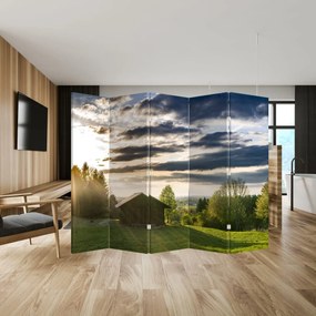 Parawan - Domek na łące (210x170 cm)