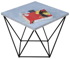 Industrialny stolik kawowy beton + czarny - Mokita 5X